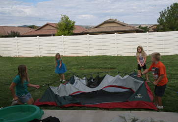 kids tent set up for tabernacles